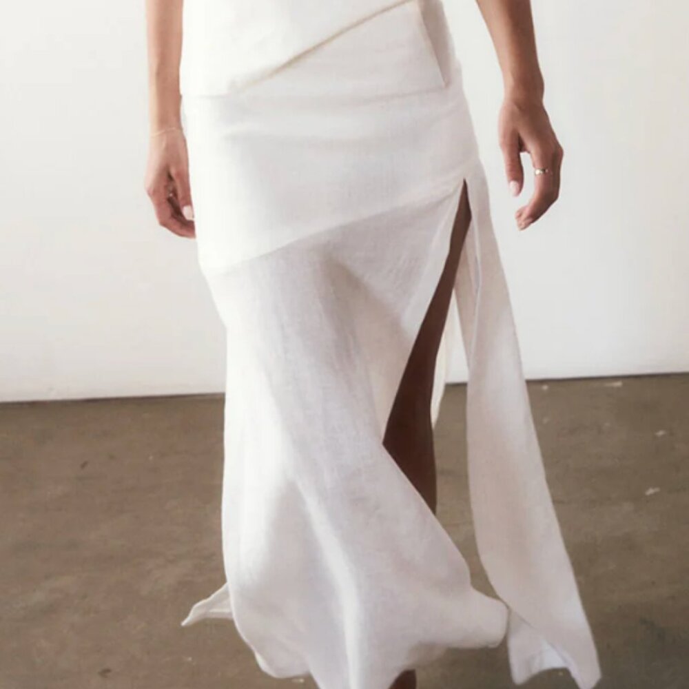 Vincent James Zoe Skirt in Linen
